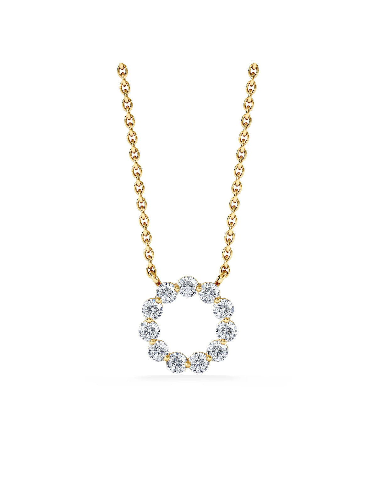 Diamond Store 0.25ct lab diamond necklace 18K vermeil, imported from the UK
