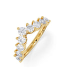 The Diamond Store 9k yellow gold 1ct lab diamond wishbone ring, UK version