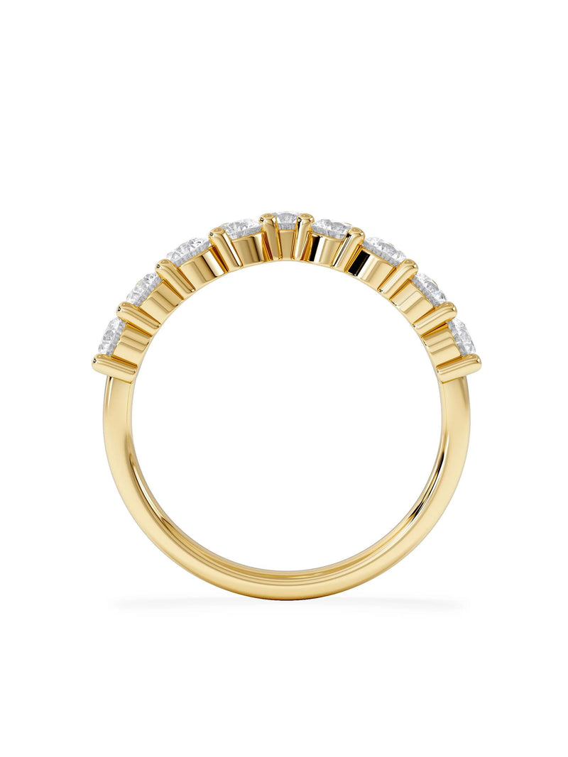The Diamond Store 9k yellow gold 1ct lab diamond wishbone ring, UK version