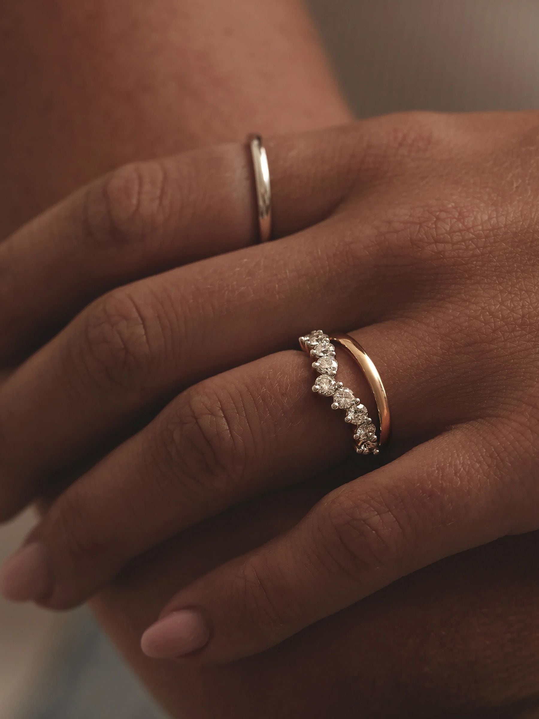 The Diamond Store 9k yellow gold 1ct lab diamond wishbone ring, UK version