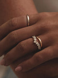 The Diamond Store 9k yellow gold 1ct lab diamond wishbone ring, UK version