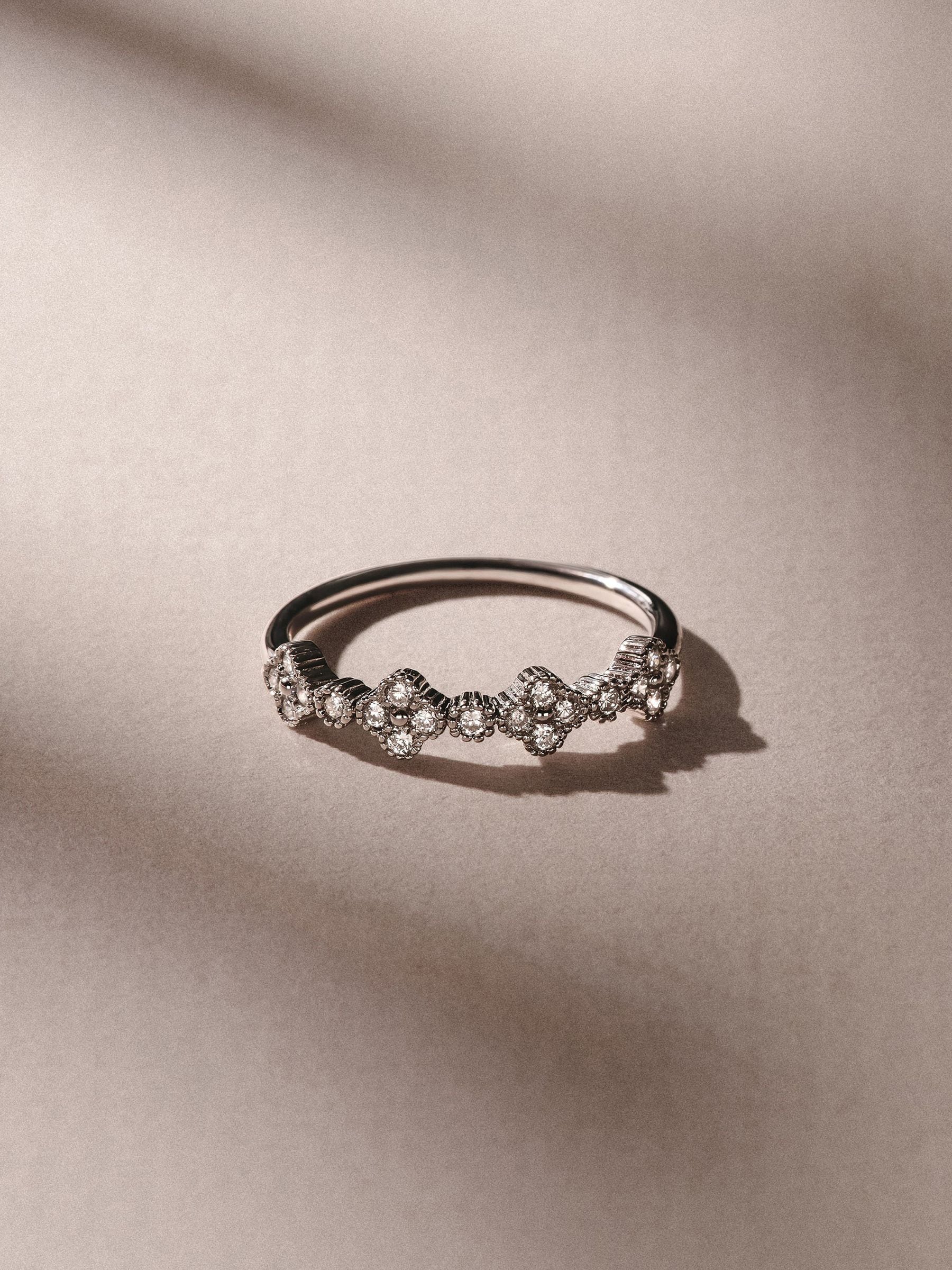 The Diamond Store Alegria lab ruby 4 clover ring, imported from the UK