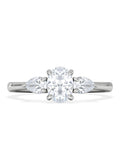 The Diamond Store 0.50ct oval cut trilogy lab diamond ring - British product