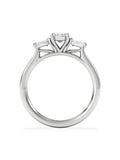 The Diamond Store 0.50ct oval cut trilogy lab diamond ring - British product