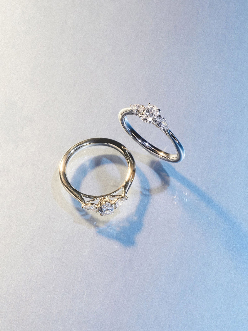 The Diamond Store 0.50ct oval cut trilogy lab diamond ring - British product