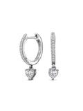 The Diamond Store Stellato heart drop hoop earrings 1.00ct, UK version