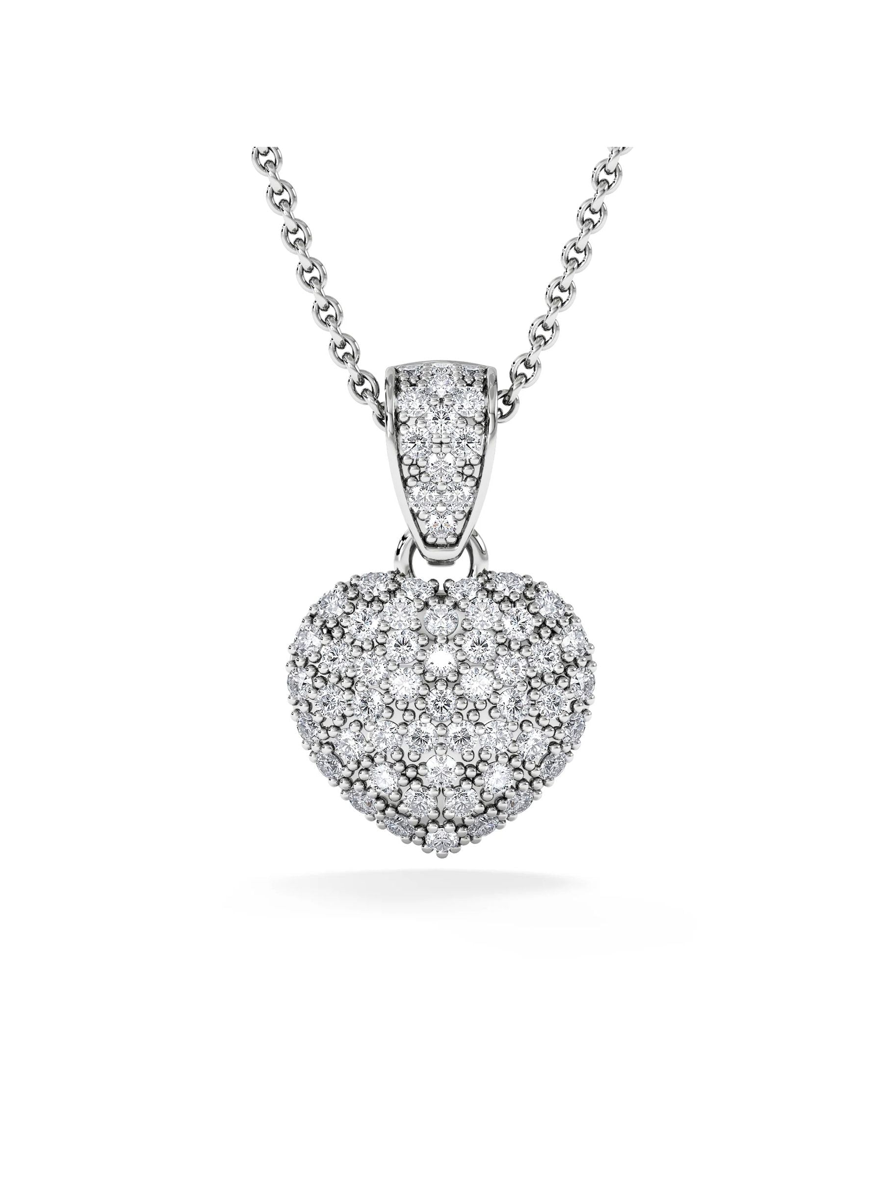 The Diamond Store lab diamond heart necklace 0.50ct in 925 silver (British brand)