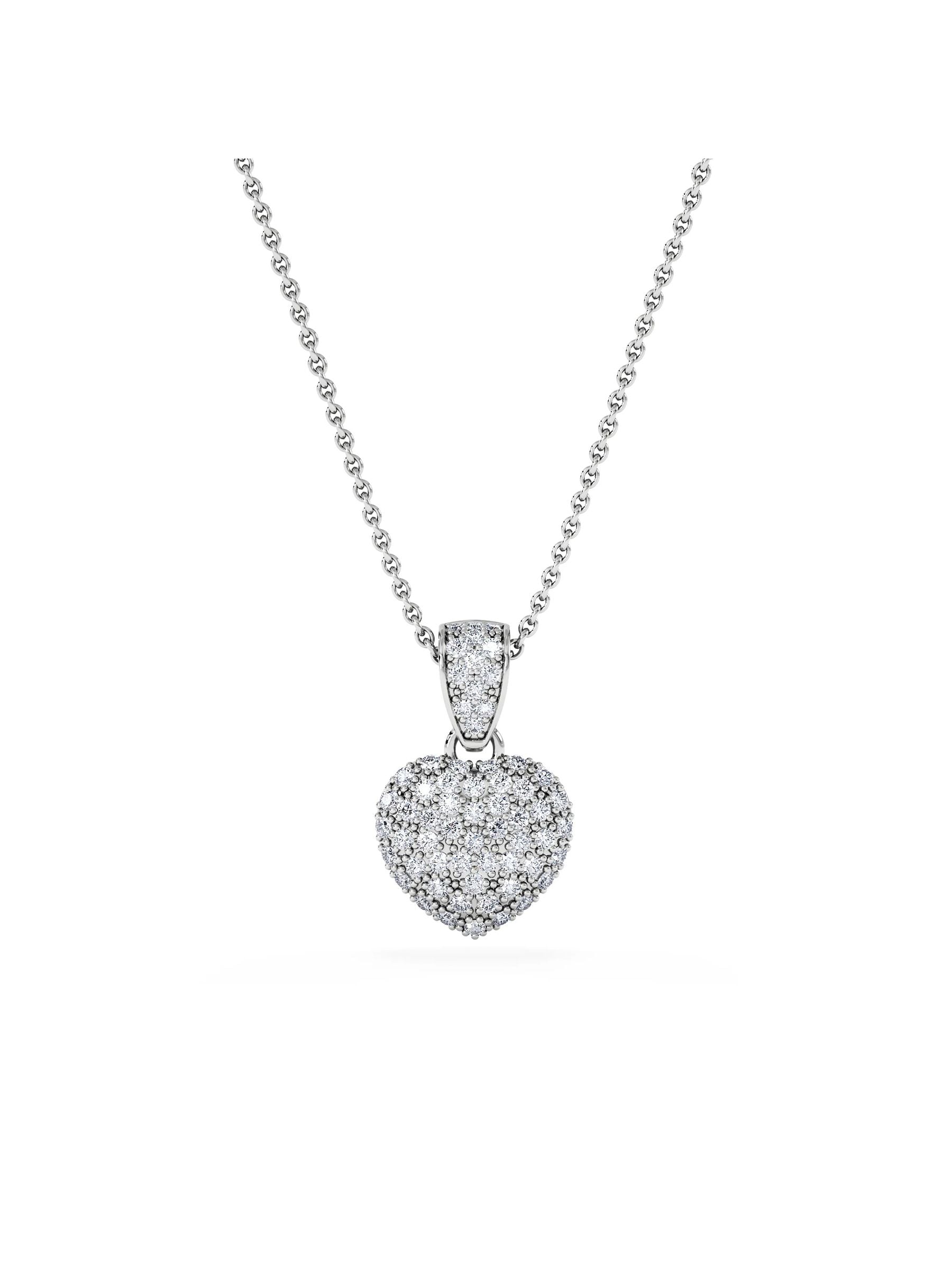The Diamond Store lab diamond heart necklace 0.50ct in 925 silver (British brand)