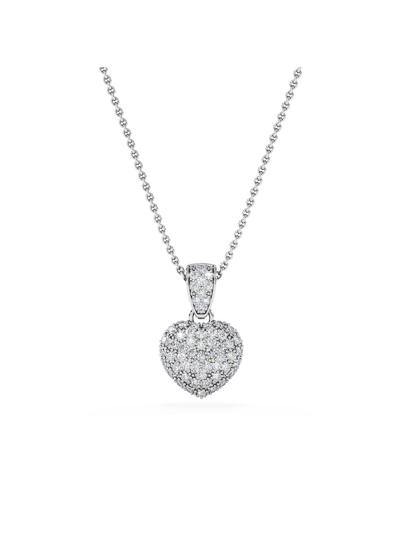 The Diamond Store lab diamond heart necklace 0.50ct in 925 silver (British brand)