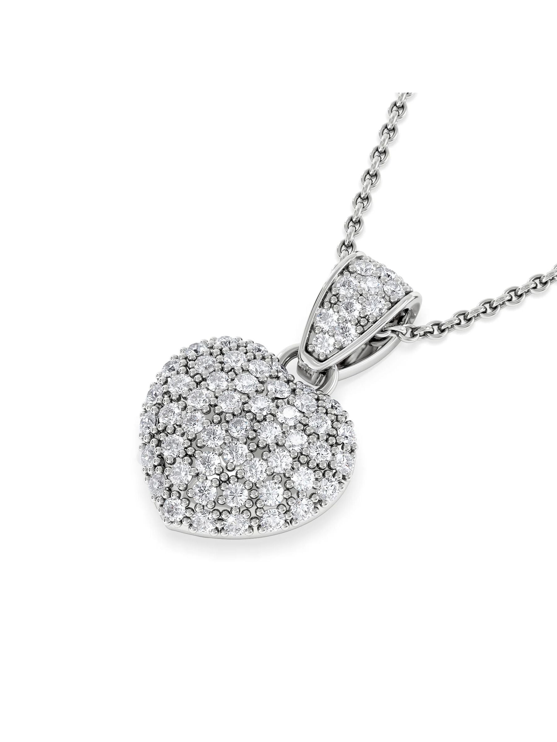 The Diamond Store lab diamond heart necklace 0.50ct in 925 silver (British brand)