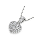 The Diamond Store lab diamond heart necklace 0.50ct in 925 silver (British brand)