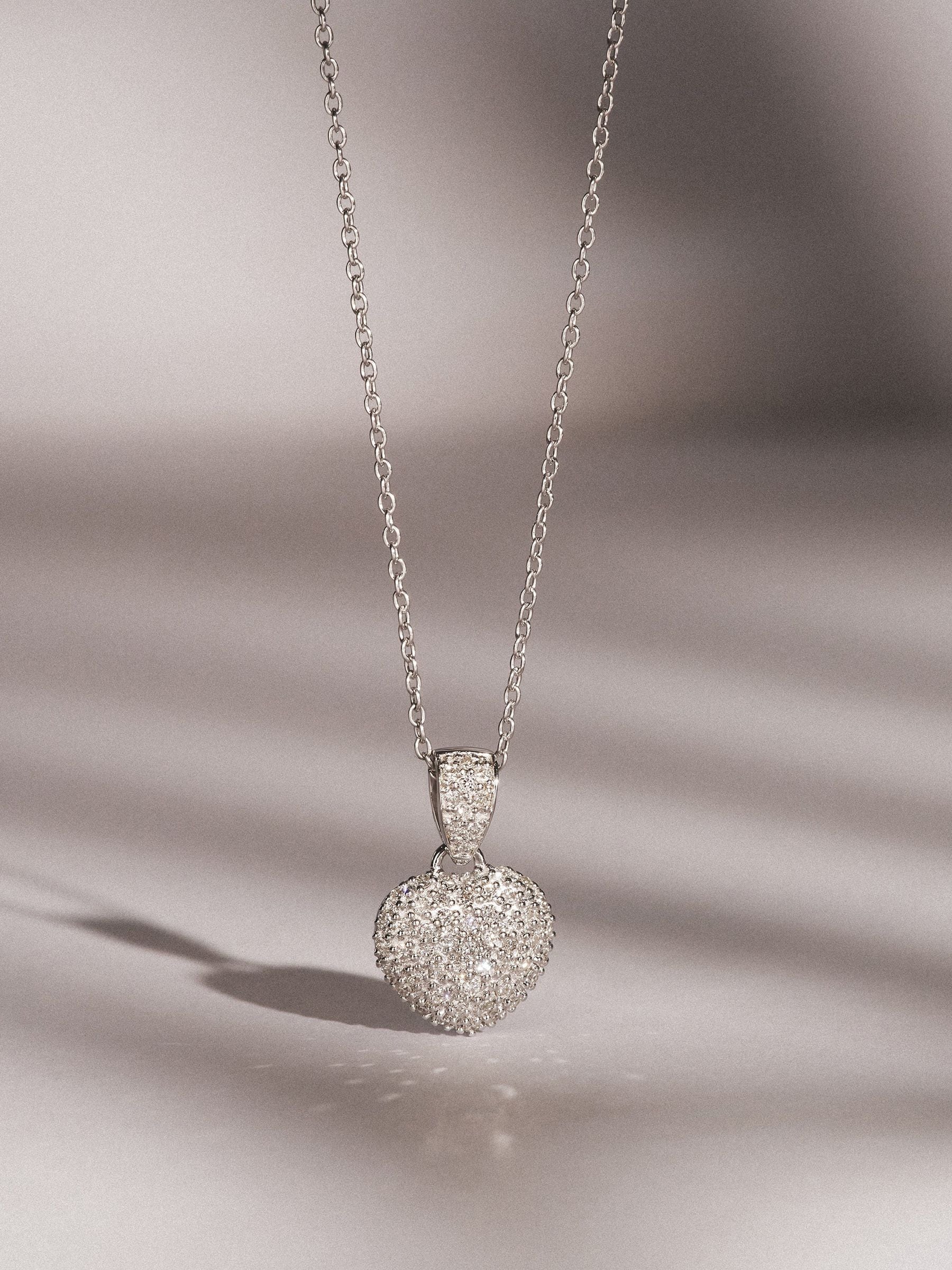 The Diamond Store lab diamond heart necklace 0.50ct in 925 silver (British brand)
