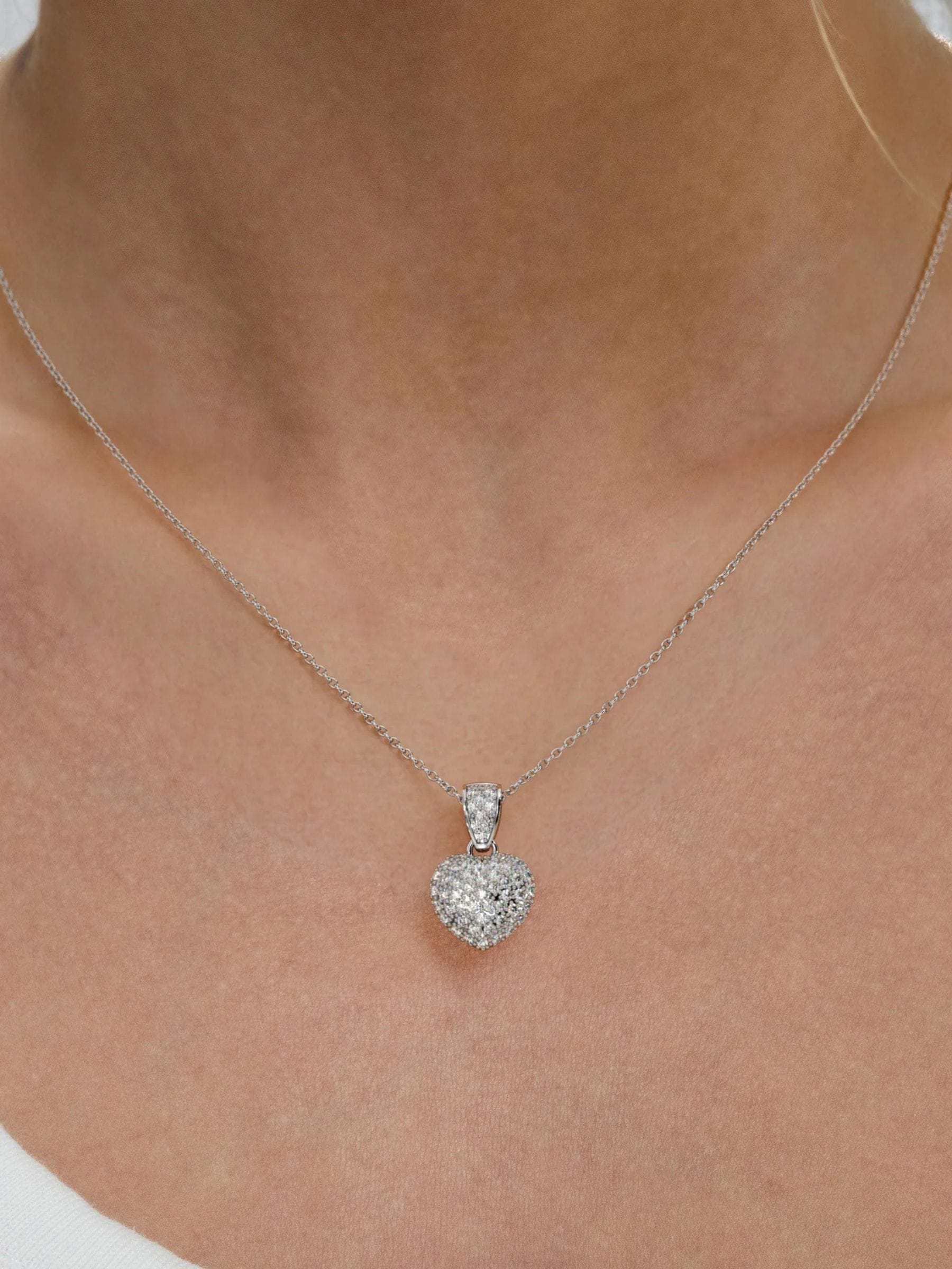 The Diamond Store lab diamond heart necklace 0.50ct in 925 silver (British brand)