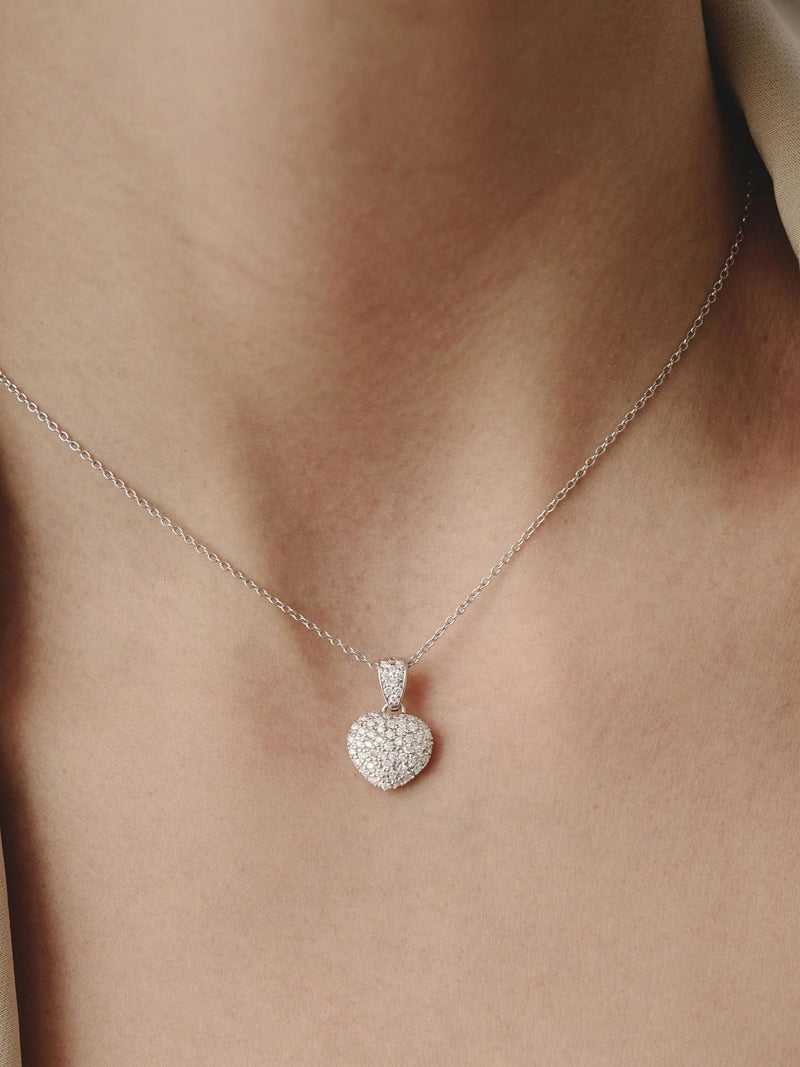 The Diamond Store lab diamond heart necklace 0.50ct in 925 silver (British brand)