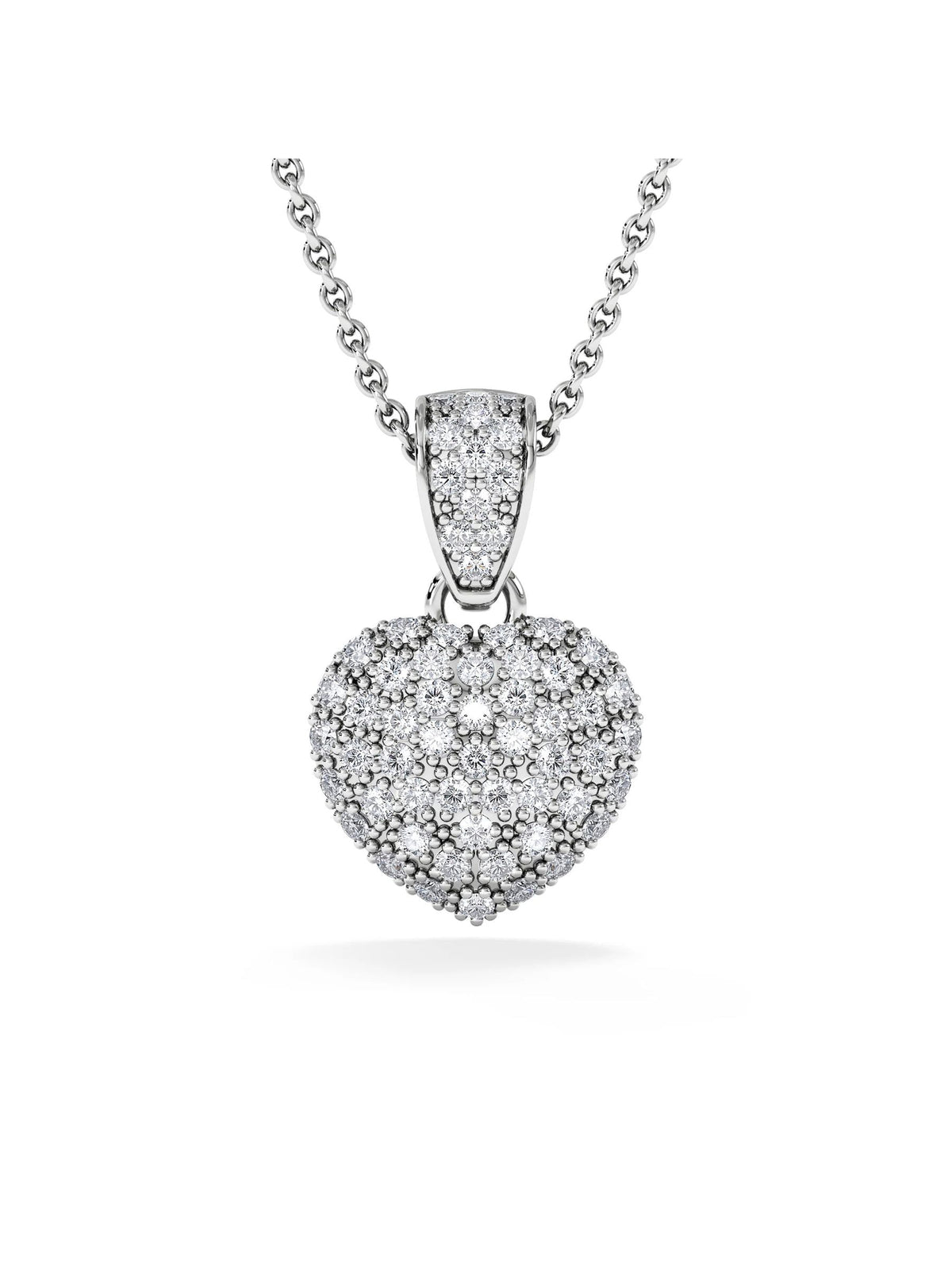 The Diamond Store lab diamond heart necklace 0.50ct in 925 silver (British brand)