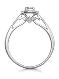 The Diamond Store engagement ring 0.20ct lab diamond halo pavé (British brand)