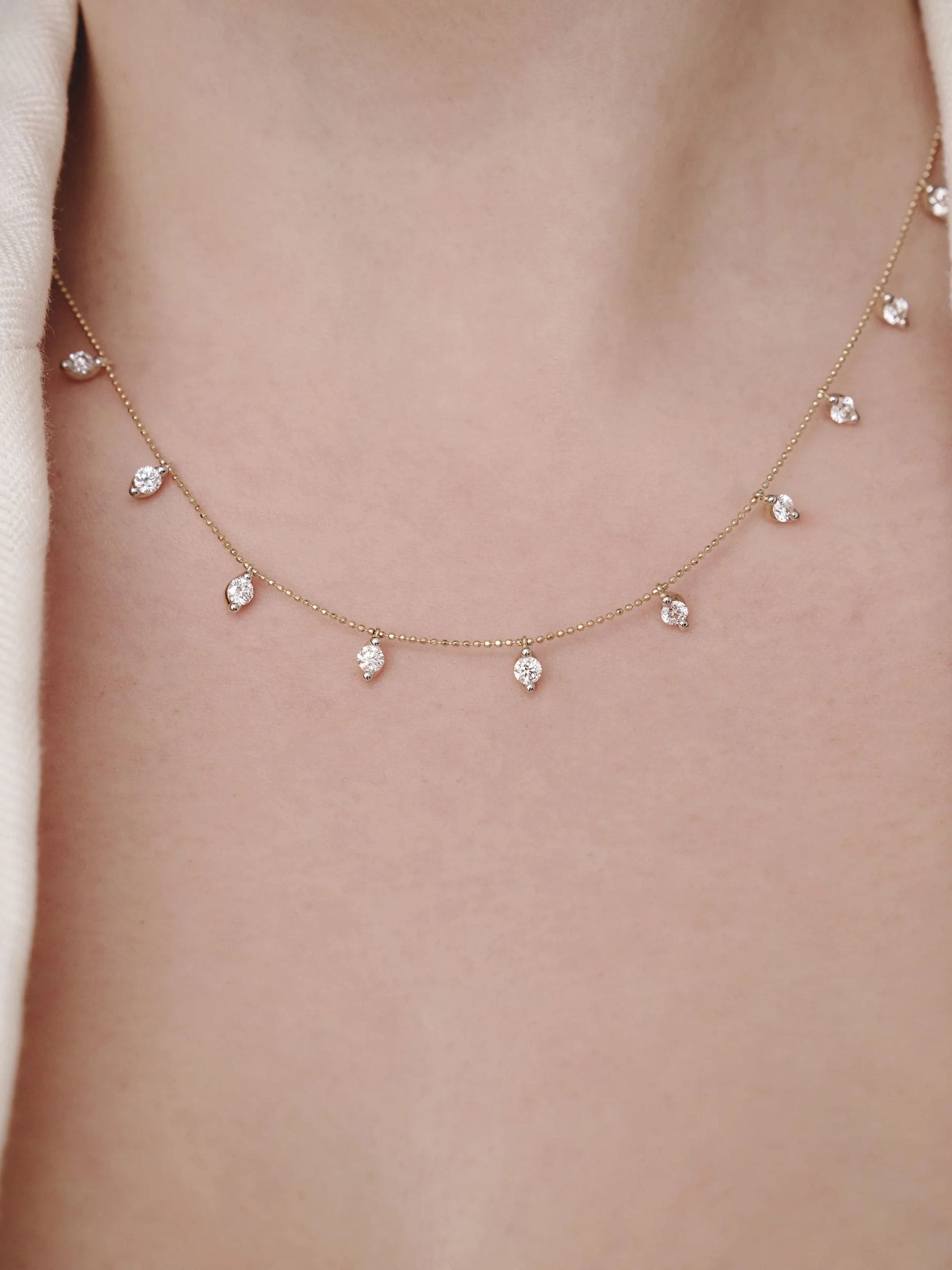 The Diamond Store lab emerald and diamond necklace set - British product