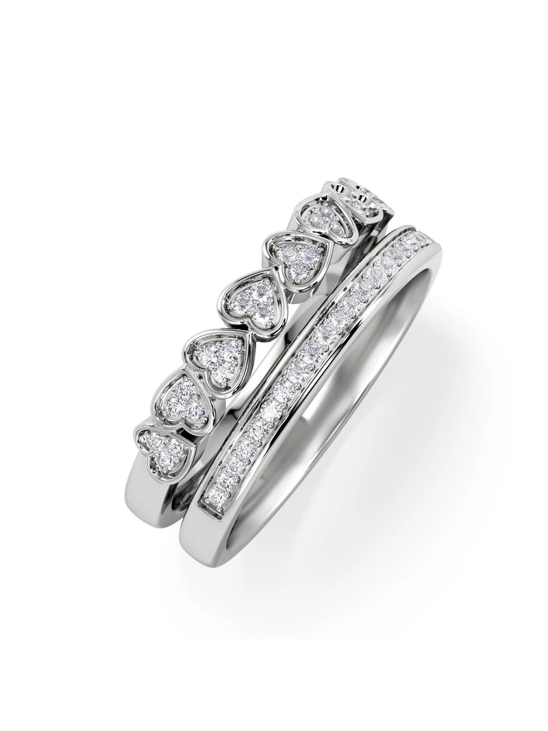 The Diamond Store heart stacking ring 0.20ct lab diamond, imported from the UK