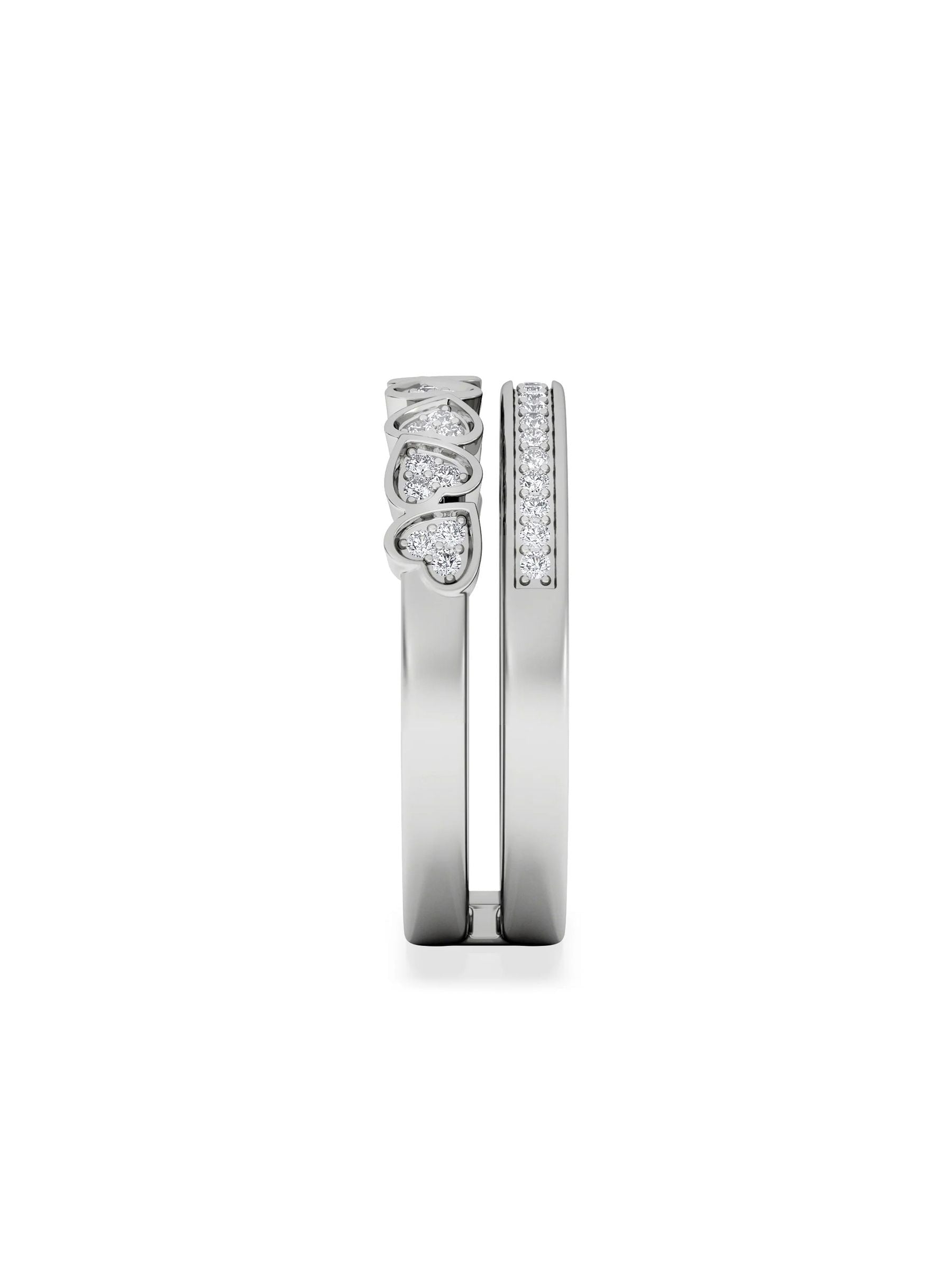 The Diamond Store heart stacking ring 0.20ct lab diamond, imported from the UK