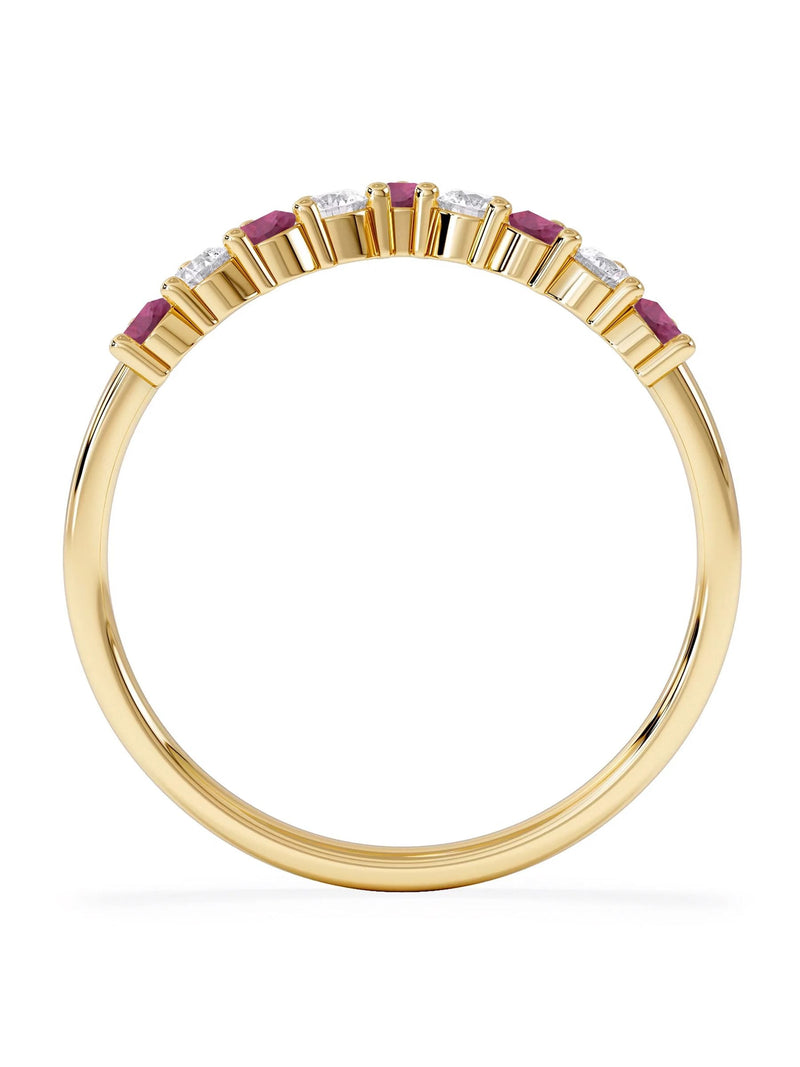 The Diamond Store ruby lab diamond wishbone ring, imported from the UK