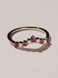The Diamond Store ruby lab diamond wishbone ring, imported from the UK