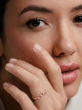 The Diamond Store ruby lab diamond wishbone ring, imported from the UK