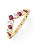 The Diamond Store ruby lab diamond wishbone ring, imported from the UK