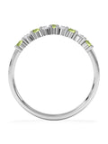 The Diamond Store peridot lab diamond wishbone ring 9K gold, imported from the UK