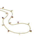 The Diamond Store Vivara lab ruby and diamond necklace set, UK version