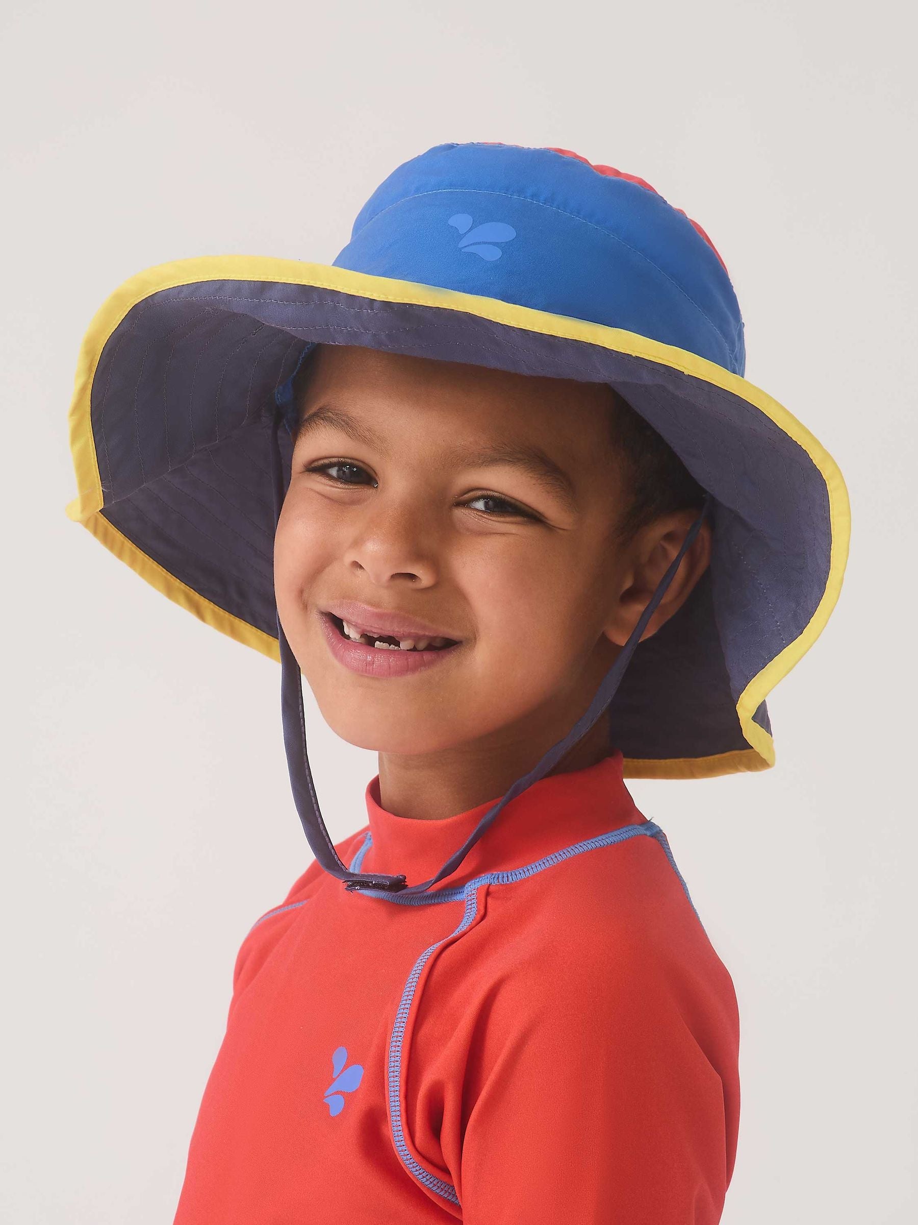 Muddy Puddles blue UV protective sun hat, imported from the UK