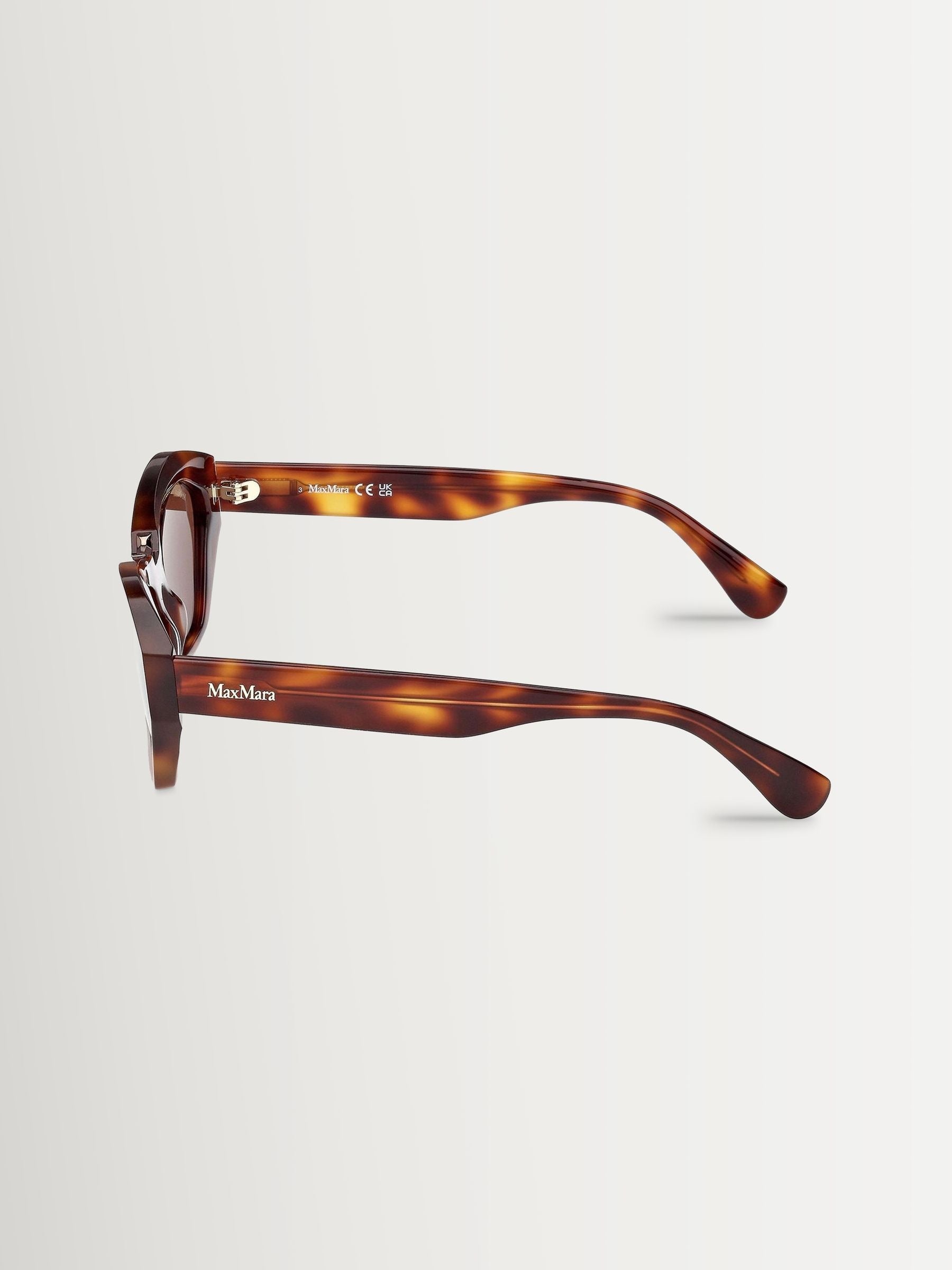 Max Mara brown acetate sunglasses with Maxim detail - British product