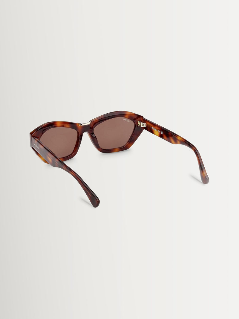 Max Mara brown acetate sunglasses with Maxim detail - British product