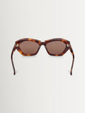 Max Mara brown acetate sunglasses with Maxim detail - British product
