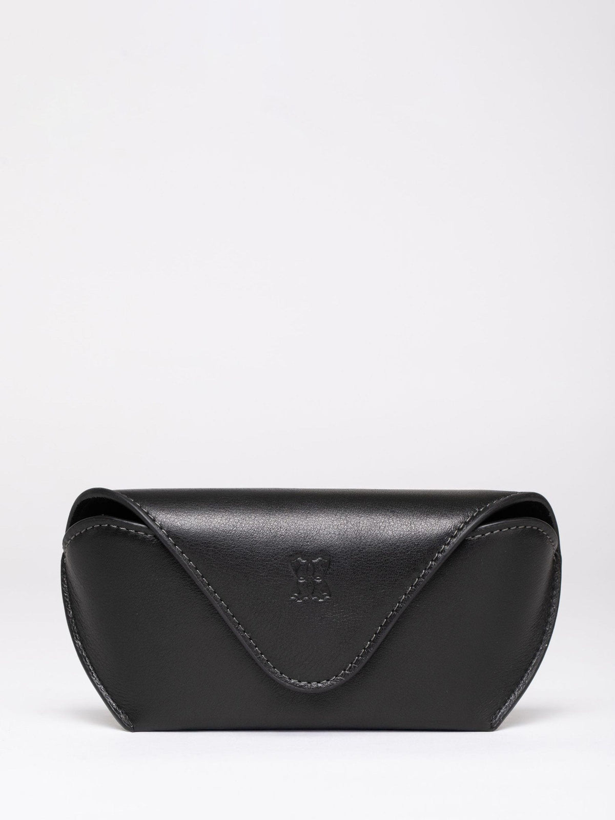 Lakeland Leather black flapover glasses case - British product