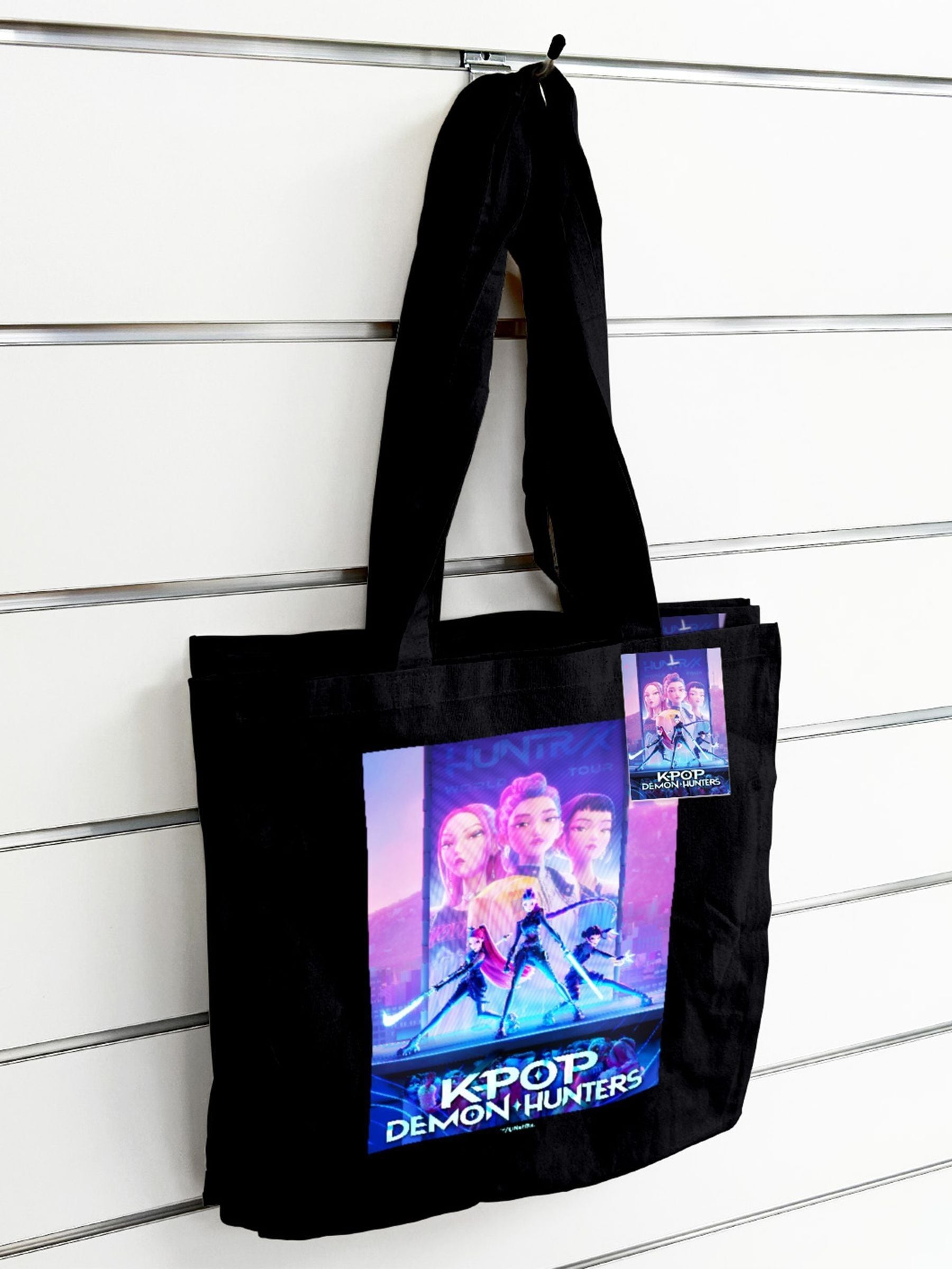 Pyramid International Black Demon Hunters framed print and tote bundle (British brand)