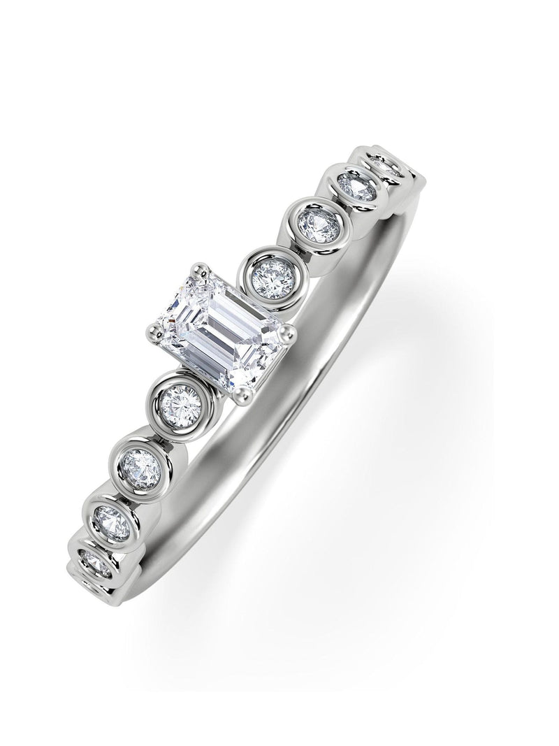 The Diamond Store Libra zodiac signet ring 0.01ct lab diamond, UK version