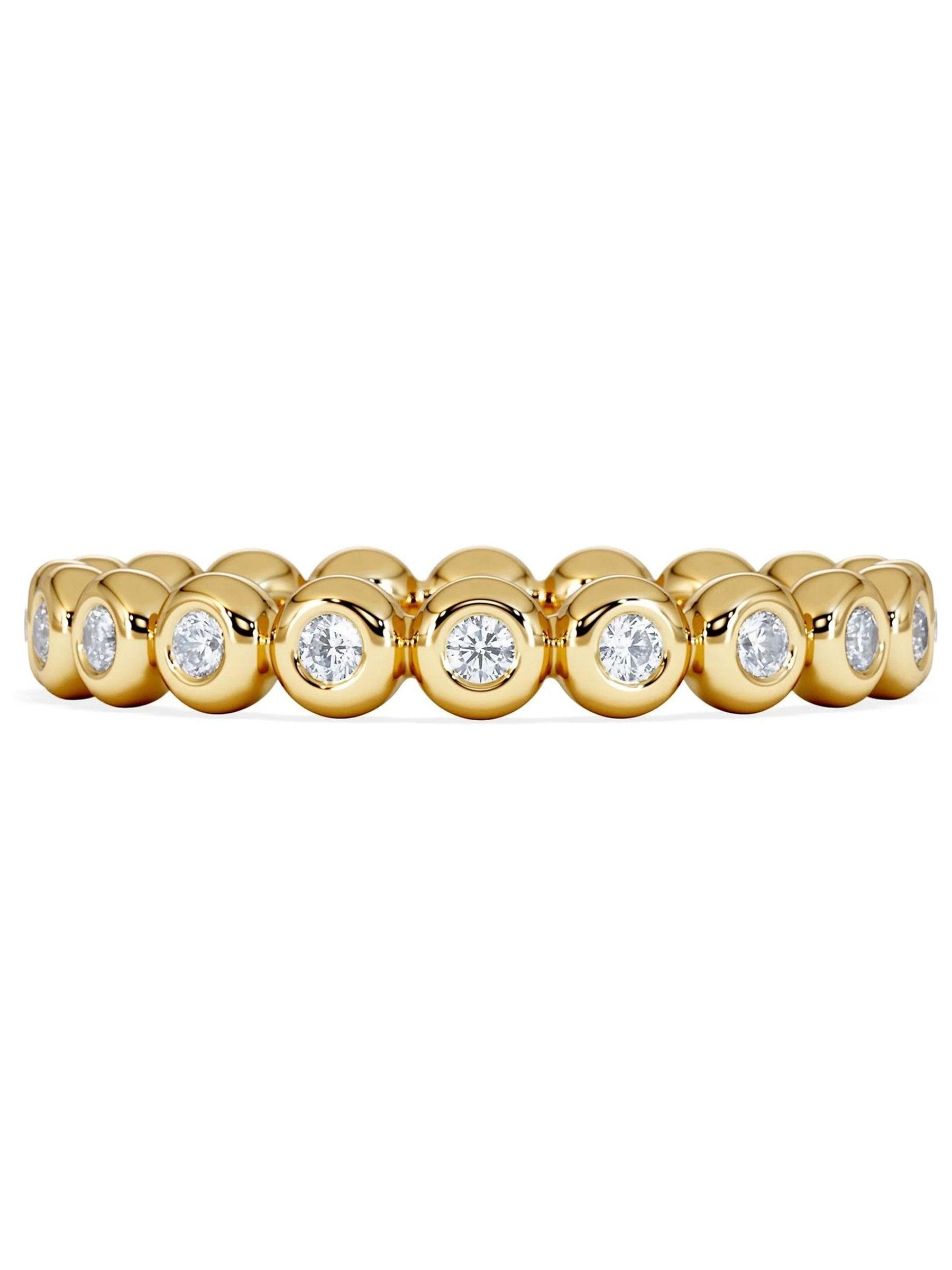 Diamond Store 18k gold vermeil lab diamond eternity ring - British product
