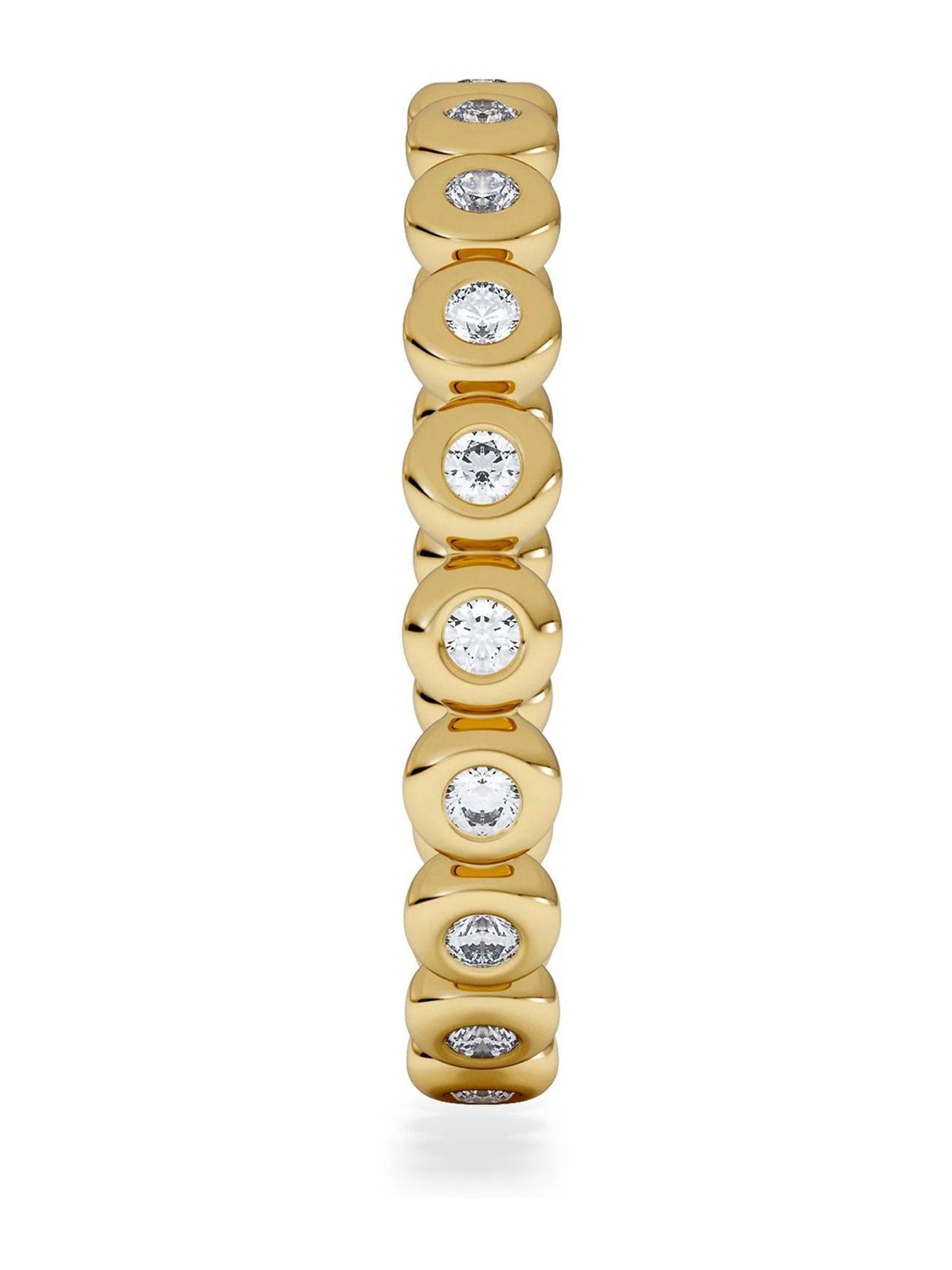 Diamond Store 18k gold vermeil lab diamond eternity ring - British product