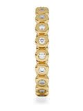 Diamond Store 18k gold vermeil lab diamond eternity ring - British product