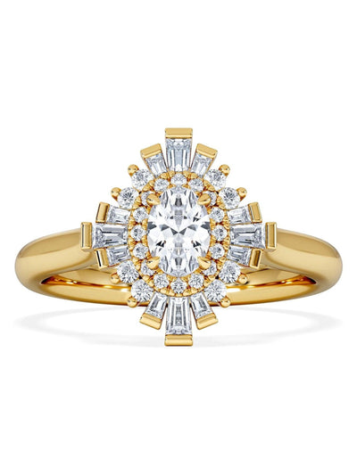 Next The Diamond Store The Radiance 18K Gold Vermeil Lab Diamond Ring 0.52ct- Buy online at McGrocer