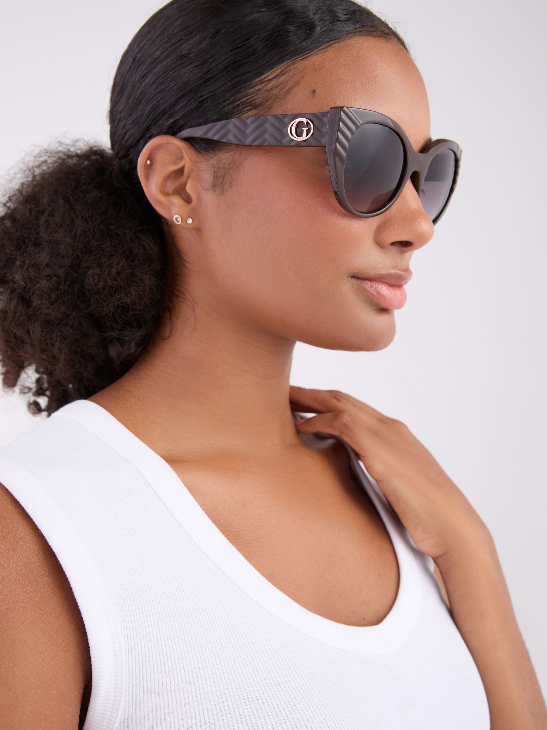 Guess brown injected cat eye sunglasses - British product