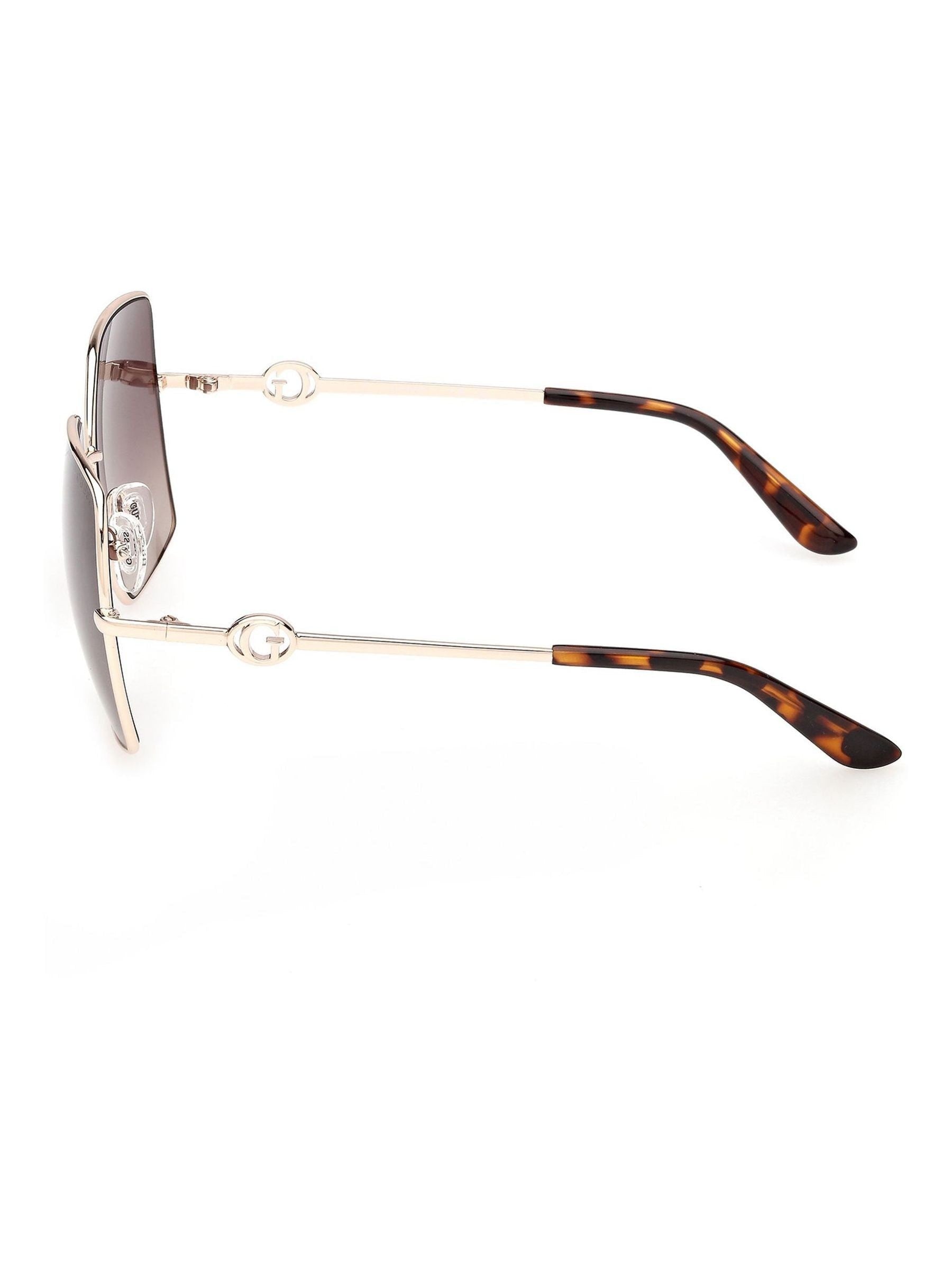Guess cream metal sunglasses square frame - British product