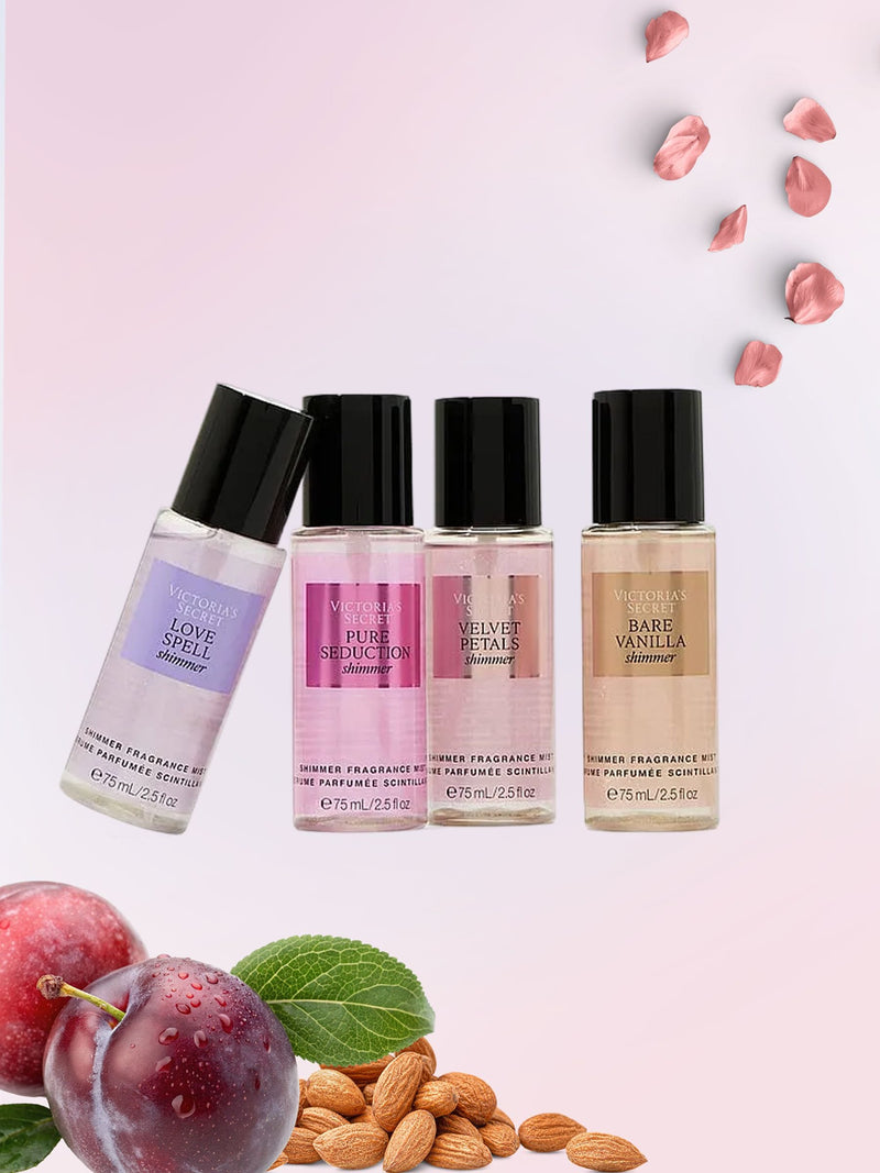 Victoria's Secret shimmer gift set 4x75ml, imported from the UK