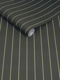 MADE.COM Mint Chocolate Kyria Stripe wallpaper sample A4 (British brand)