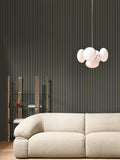 MADE.COM Mint Chocolate Kyria Stripe wallpaper sample A4 (British brand)