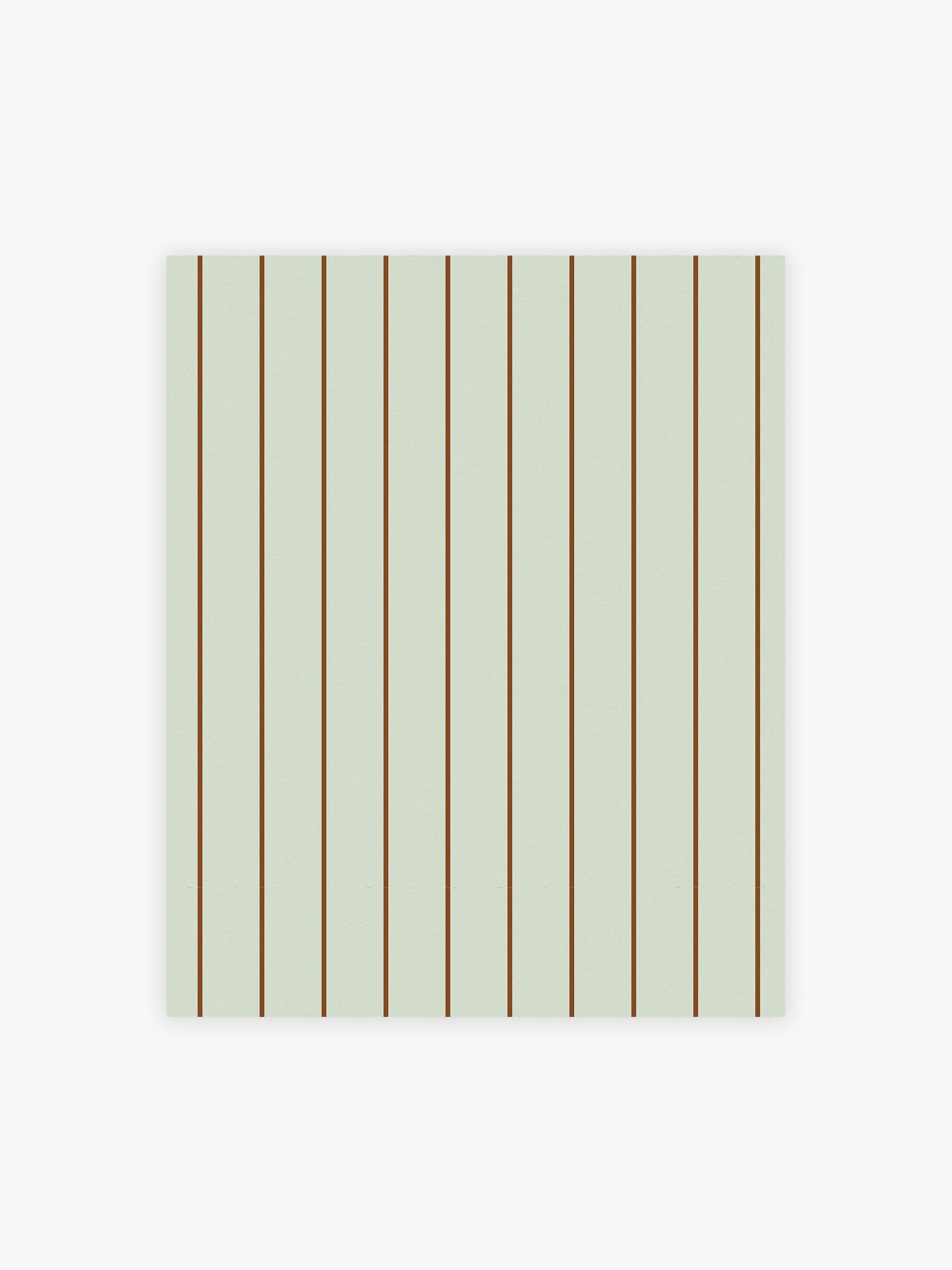 MADE.COM Mint Chocolate Kyria Stripe wallpaper sample A4 (British brand)