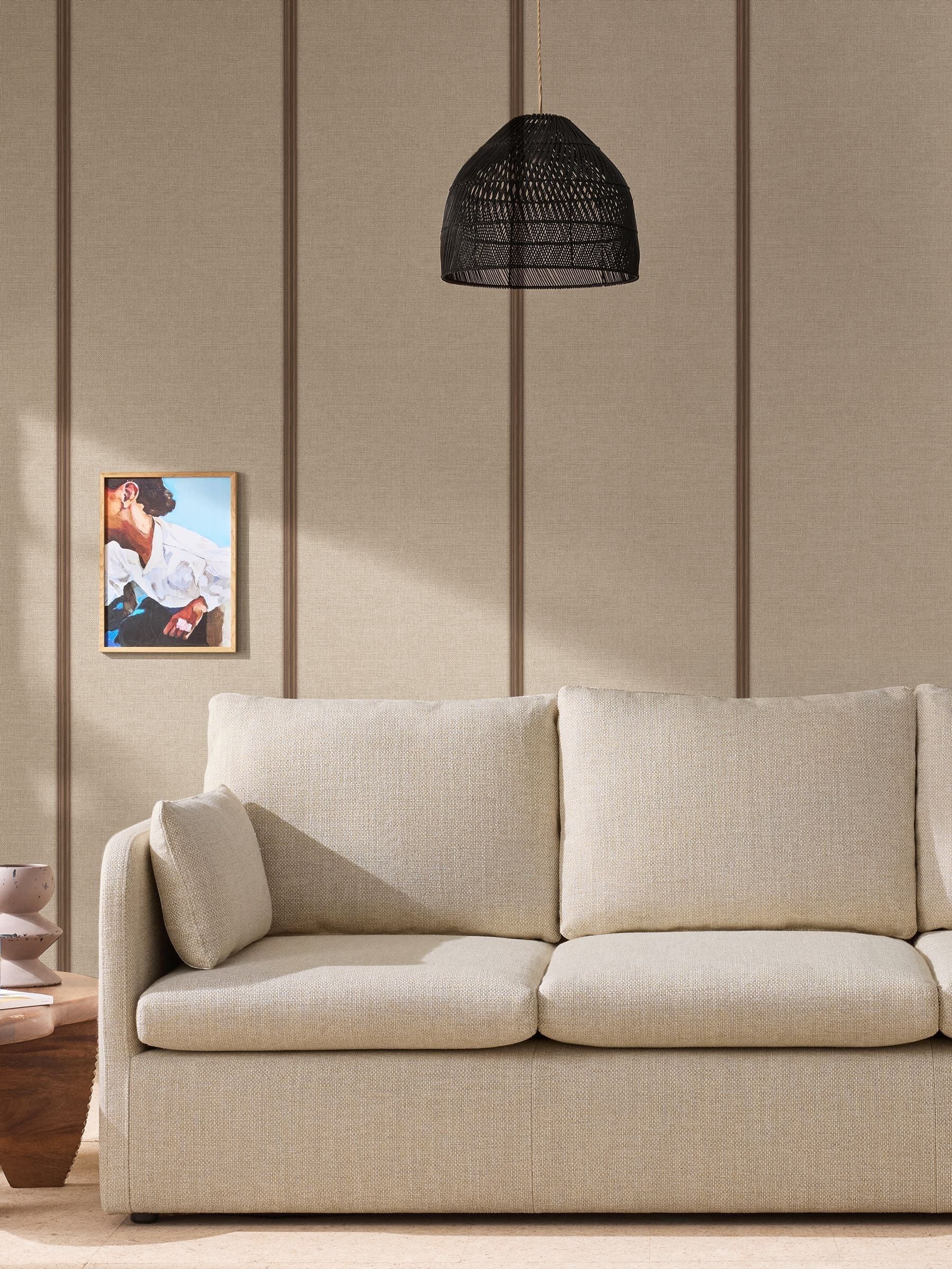 MADE.COM Beige Hessian Effie A4 Wallpaper Sample