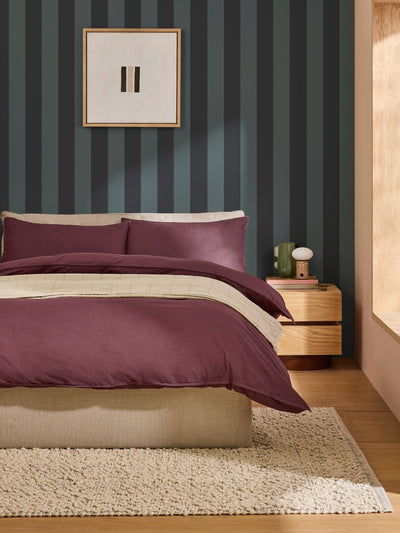 Next MADE.COM Blue Demi Wide Stripe Wallpaper Sample A4- Buy online at McGrocer