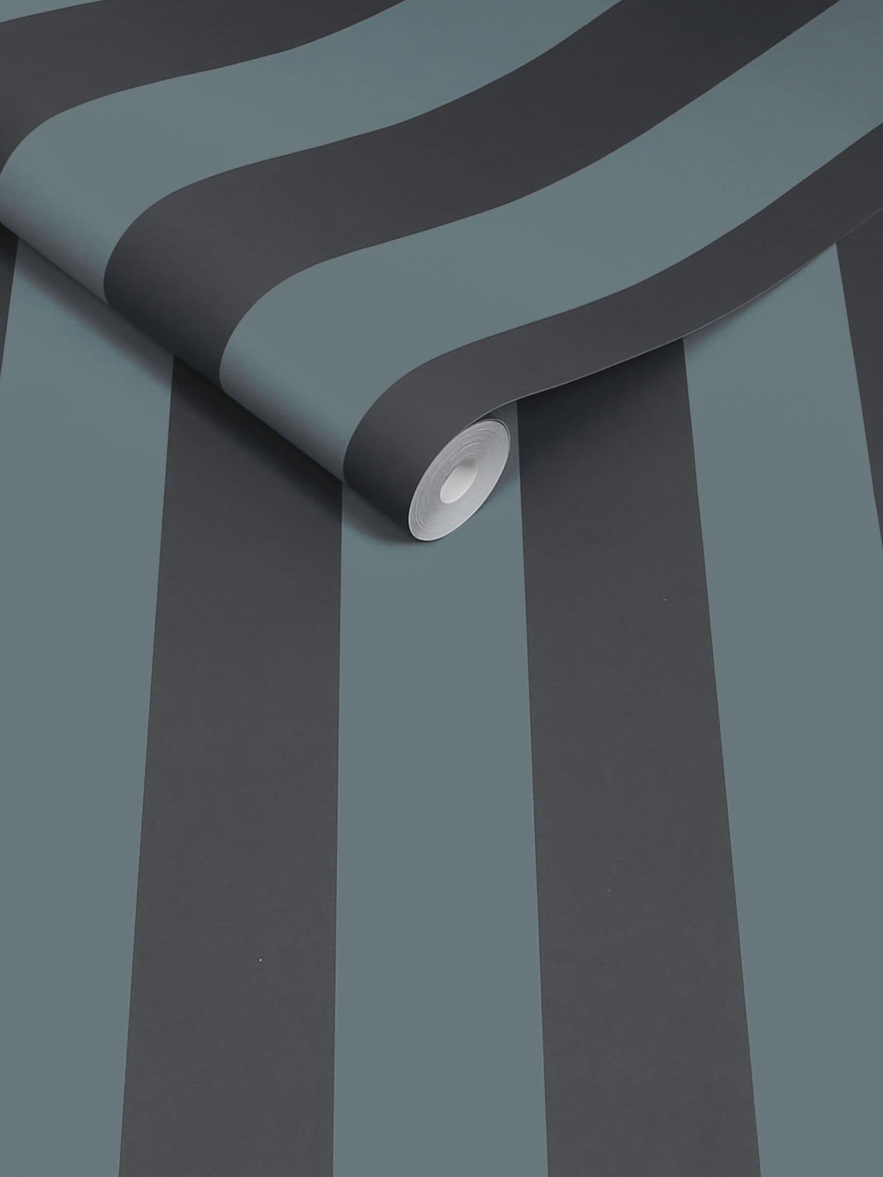 MADE.COM wallpaper sample Blue Demi Wide Stripe A4, UK version