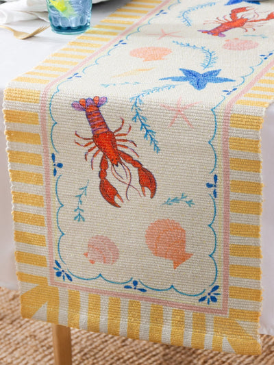 Next Furn Multicolour Brunch Stripes Indoor/Outdoor Table Runner- Buy online at McGrocer